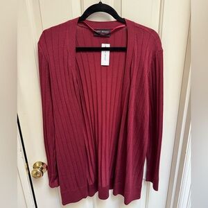 Lane Bryant Open-Front Ribbed Cardigan